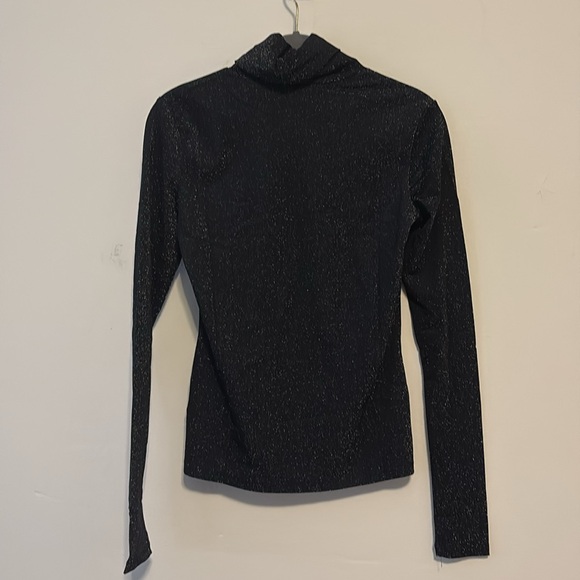 NWT Festive Sparkle Black Long Sleeve Turtleneck Top - Picture 5 of 8